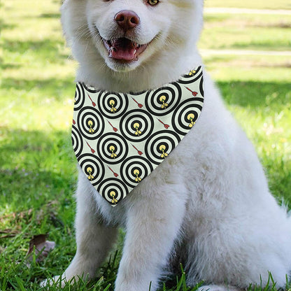 Dartboard Cartoon Pattern Print Over The Collar Dog Bandana