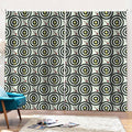 Dartboard Cartoon Pattern Print Pencil Pleat Curtains
