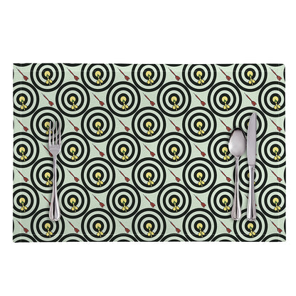 Dartboard Cartoon Pattern Print Placemat