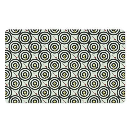 Dartboard Cartoon Pattern Print Polyester Doormat