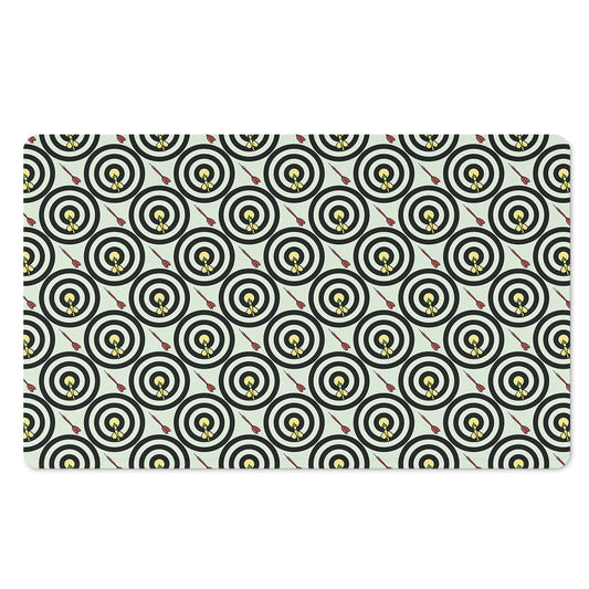 Dartboard Cartoon Pattern Print Polyester Doormat