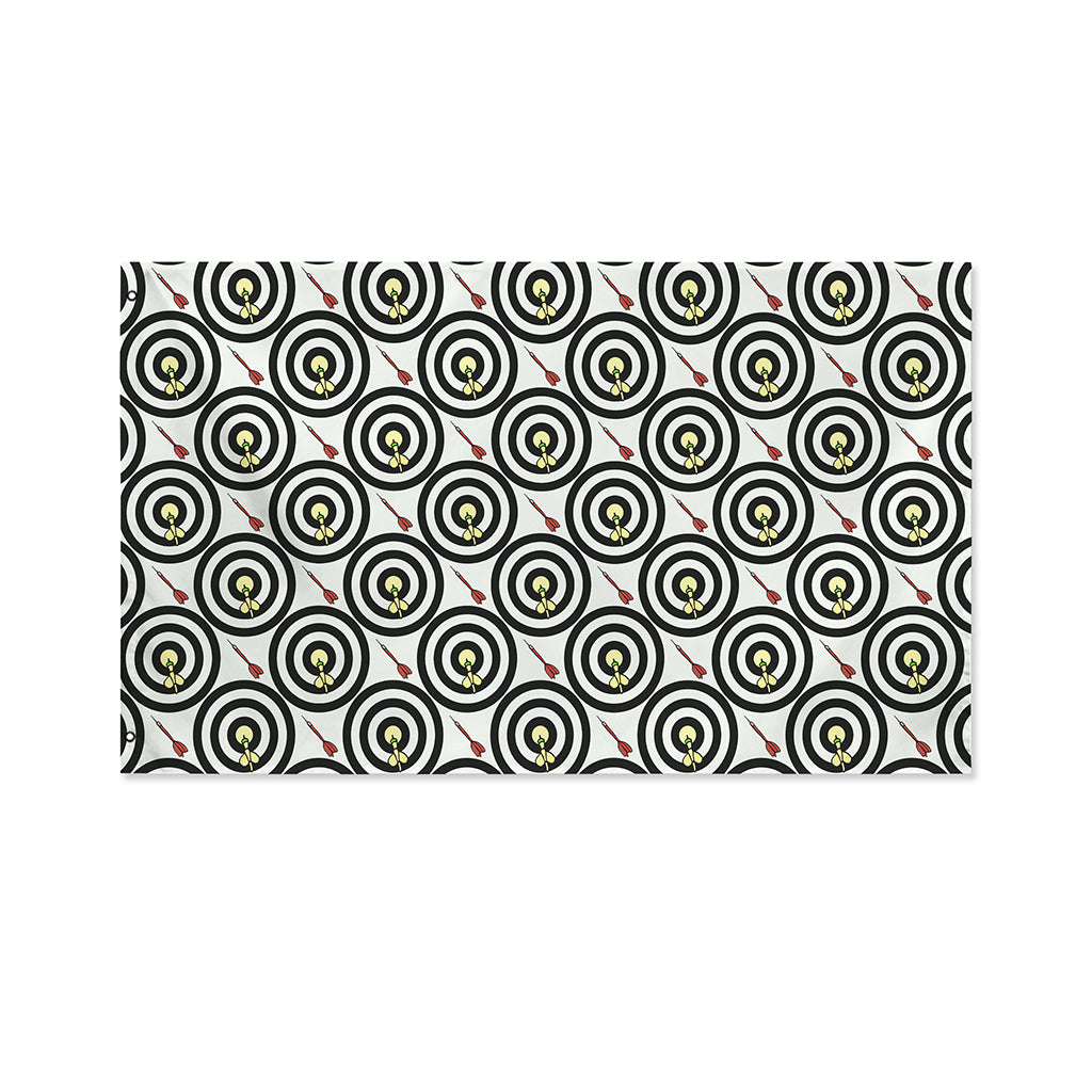 Dartboard Cartoon Pattern Print Polyester Flag