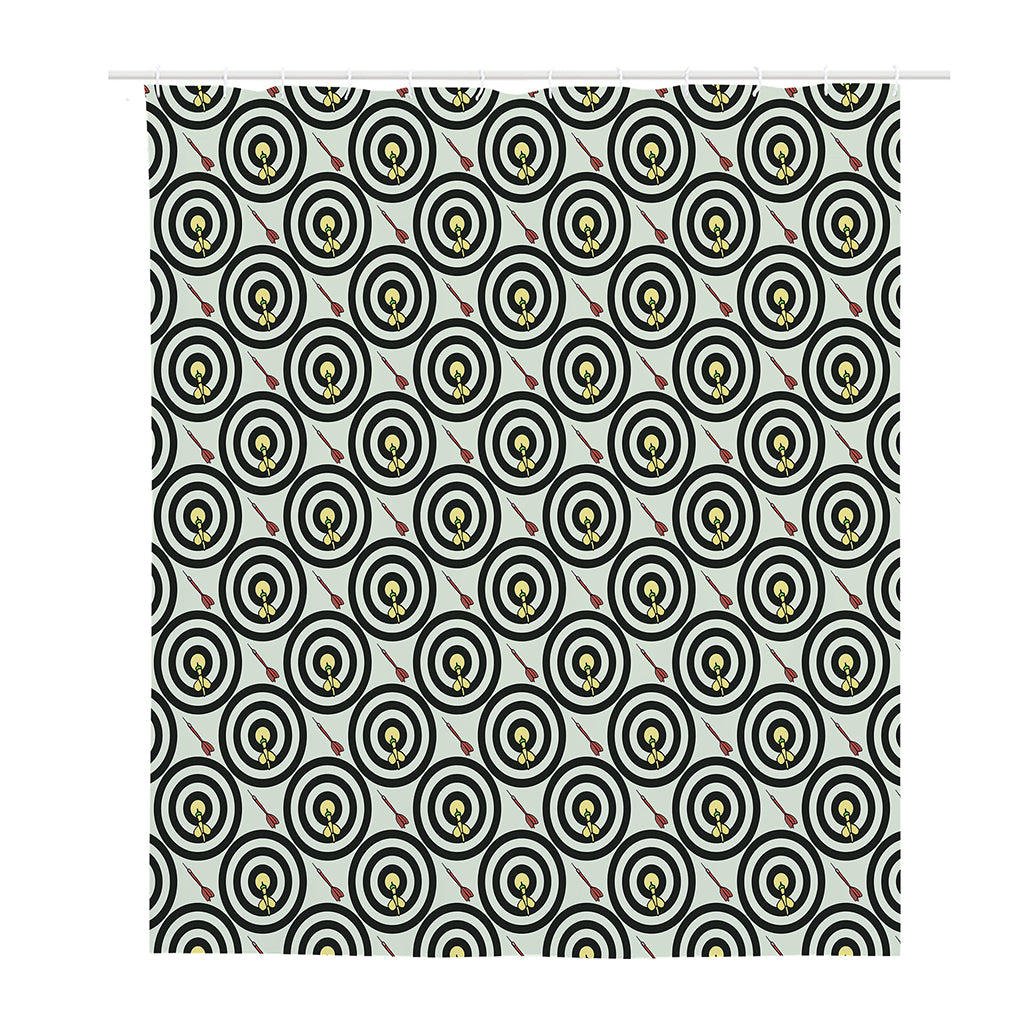 Dartboard Cartoon Pattern Print Polyester Shower Curtain