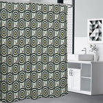 Dartboard Cartoon Pattern Print Premium Shower Curtain