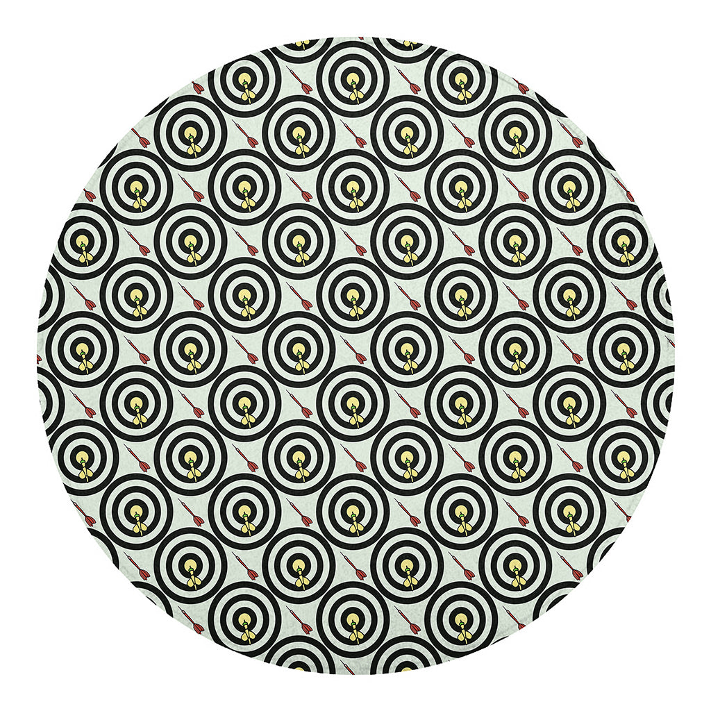 Dartboard Cartoon Pattern Print Round Blanket