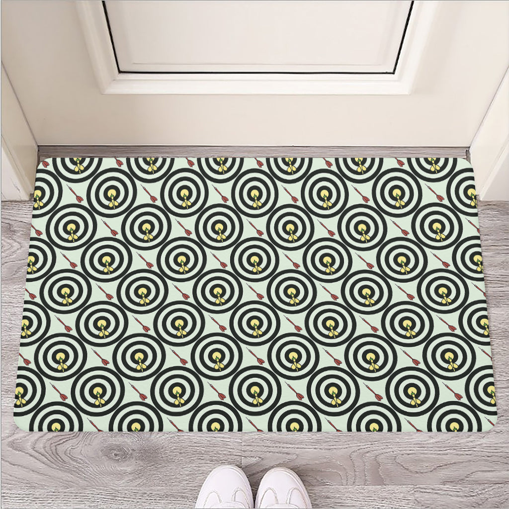Dartboard Cartoon Pattern Print Rubber Doormat