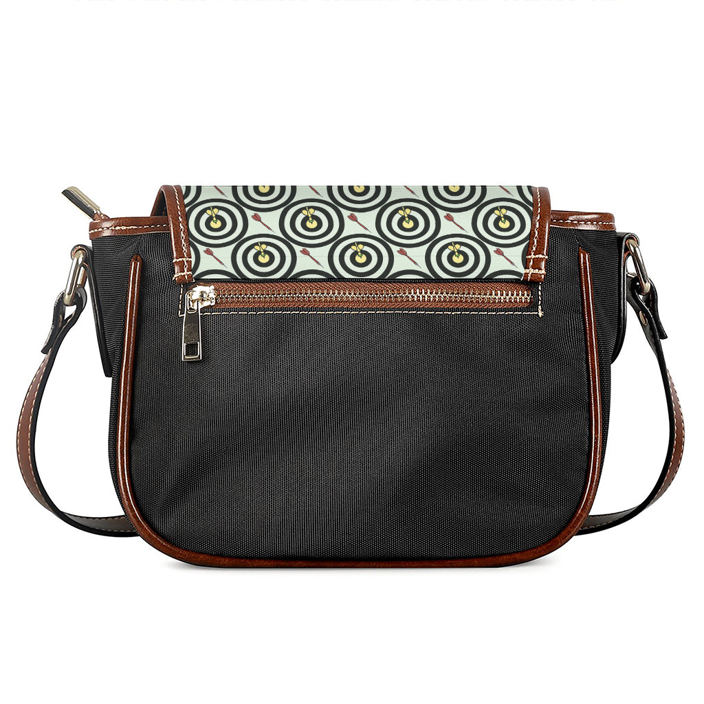 Dartboard Cartoon Pattern Print Saddle Bag