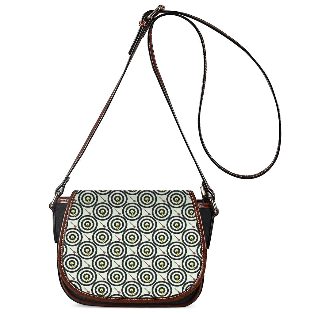 Dartboard Cartoon Pattern Print Saddle Bag