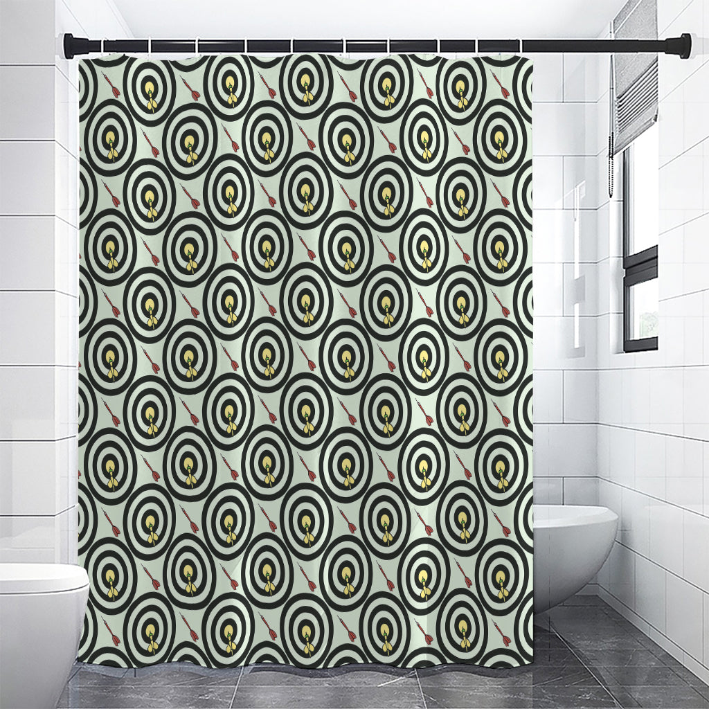 Dartboard Cartoon Pattern Print Shower Curtain