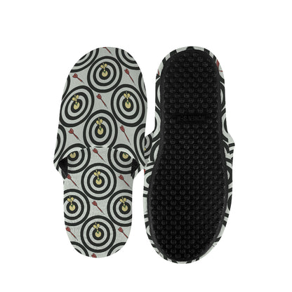 Dartboard Cartoon Pattern Print Slippers