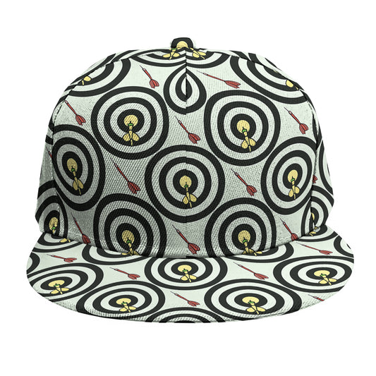 Dartboard Cartoon Pattern Print Snapback Cap