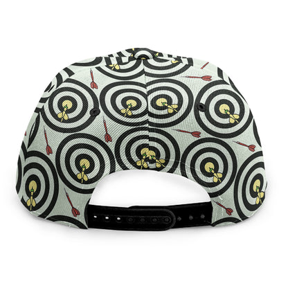 Dartboard Cartoon Pattern Print Snapback Cap