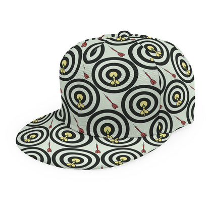 Dartboard Cartoon Pattern Print Snapback Cap