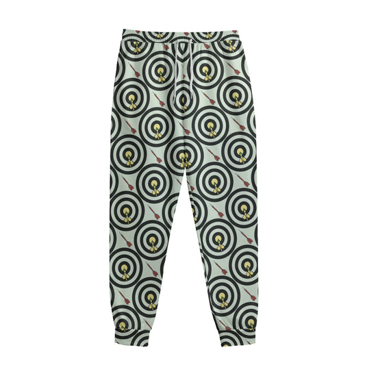 Dartboard Cartoon Pattern Print Sweatpants