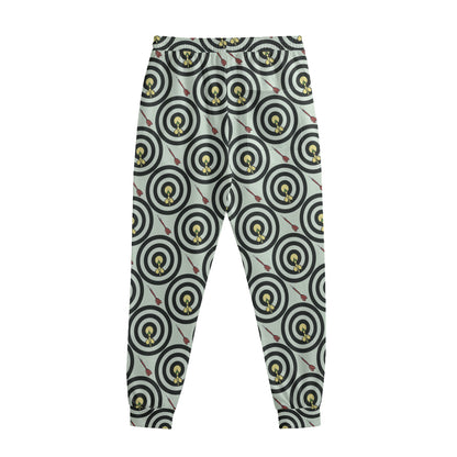 Dartboard Cartoon Pattern Print Sweatpants