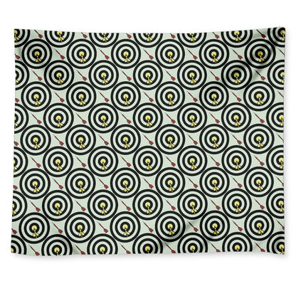 Dartboard Cartoon Pattern Print Tapestry