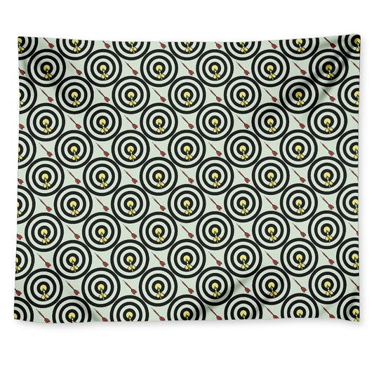 Dartboard Cartoon Pattern Print Tapestry