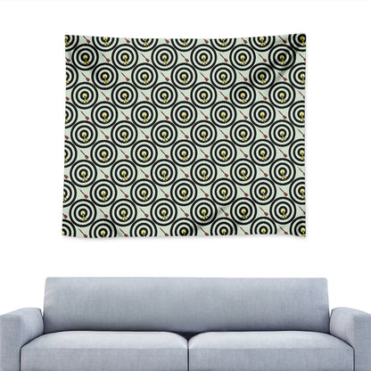 Dartboard Cartoon Pattern Print Tapestry