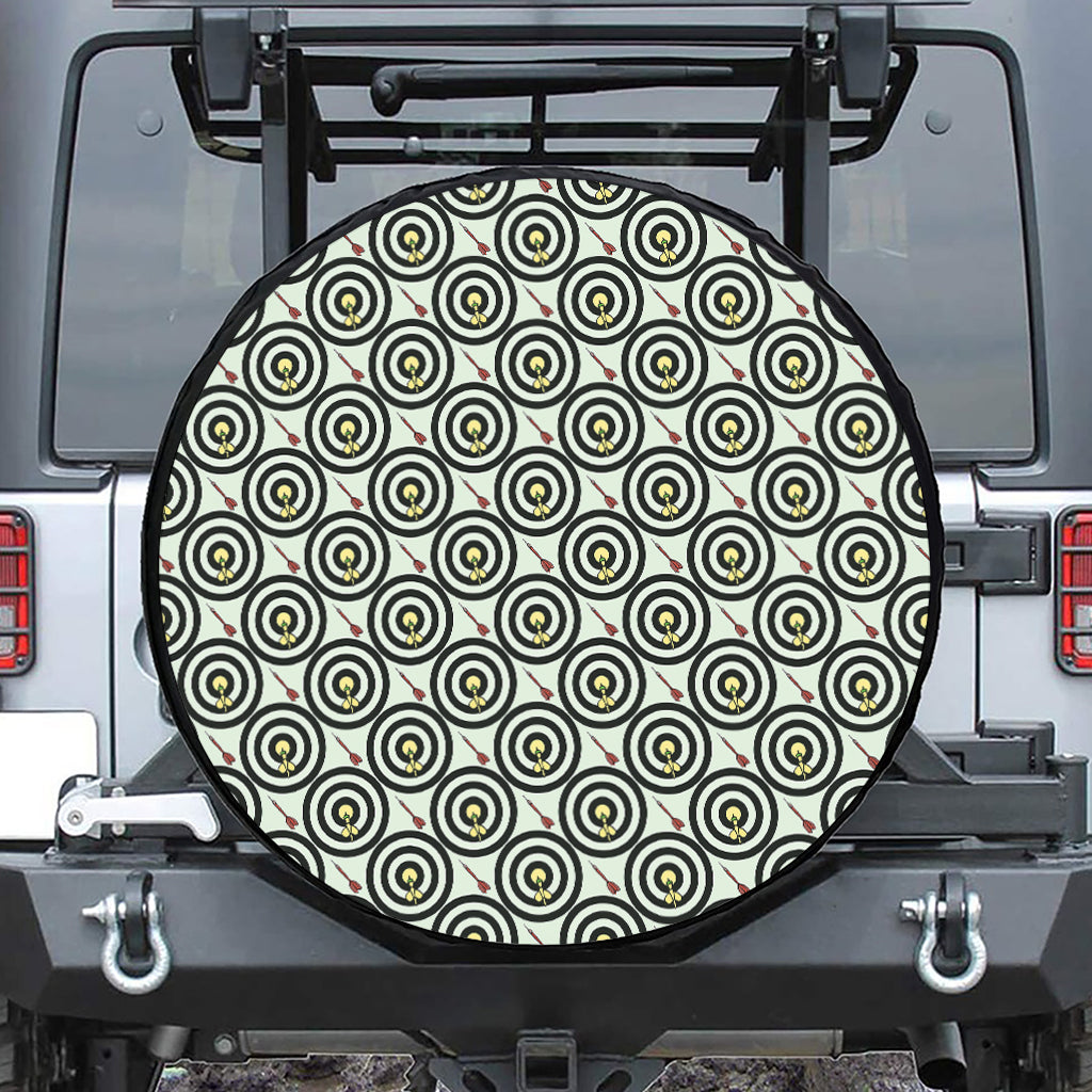 Dartboard Cartoon Pattern Print Tire Cover