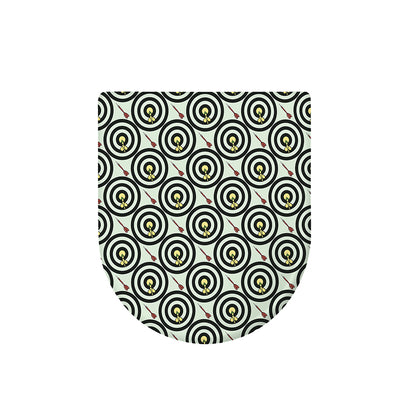 Dartboard Cartoon Pattern Print Toilet Lid Cover