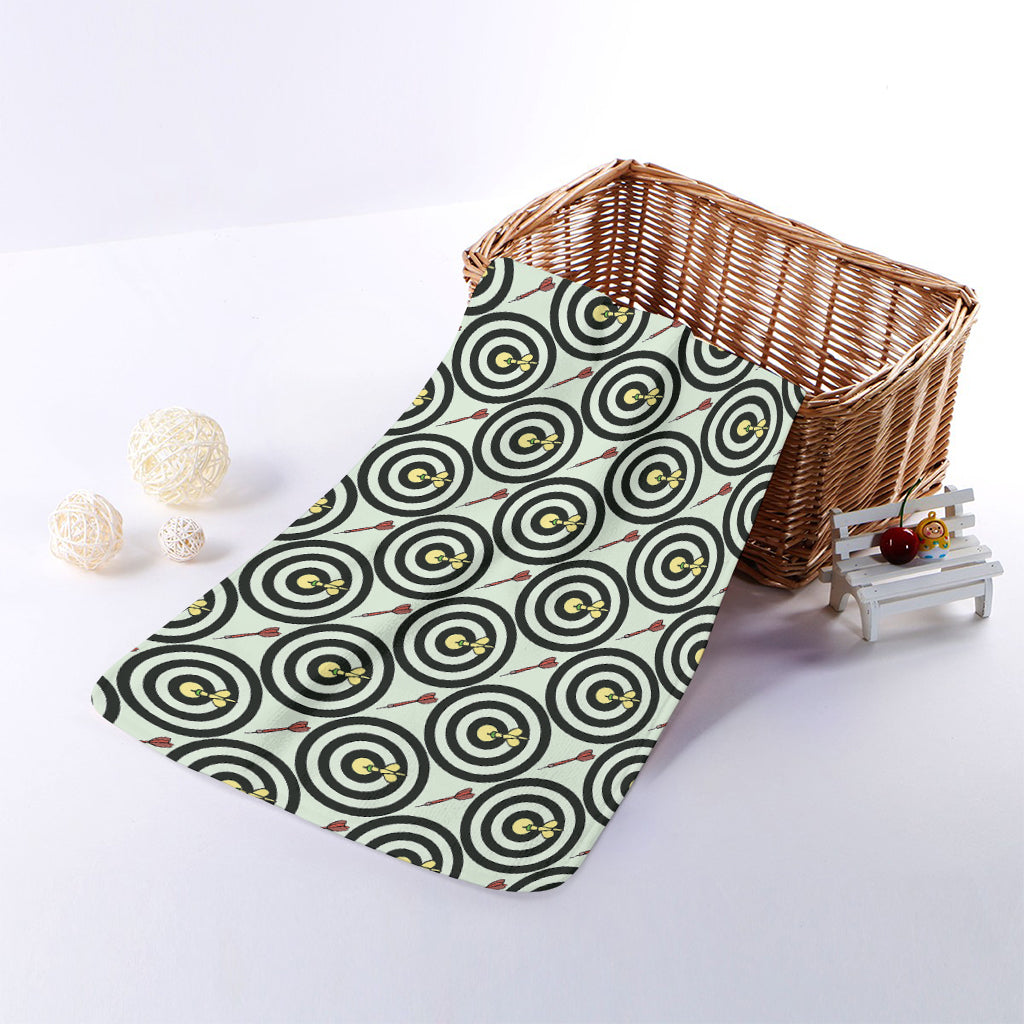 Dartboard Cartoon Pattern Print Towel