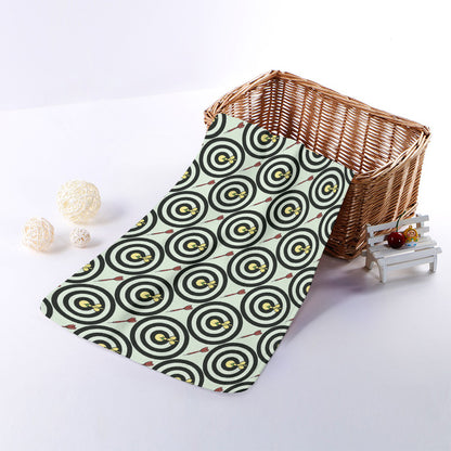 Dartboard Cartoon Pattern Print Towel