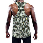 Dartboard Cartoon Pattern Print Training Tank Top