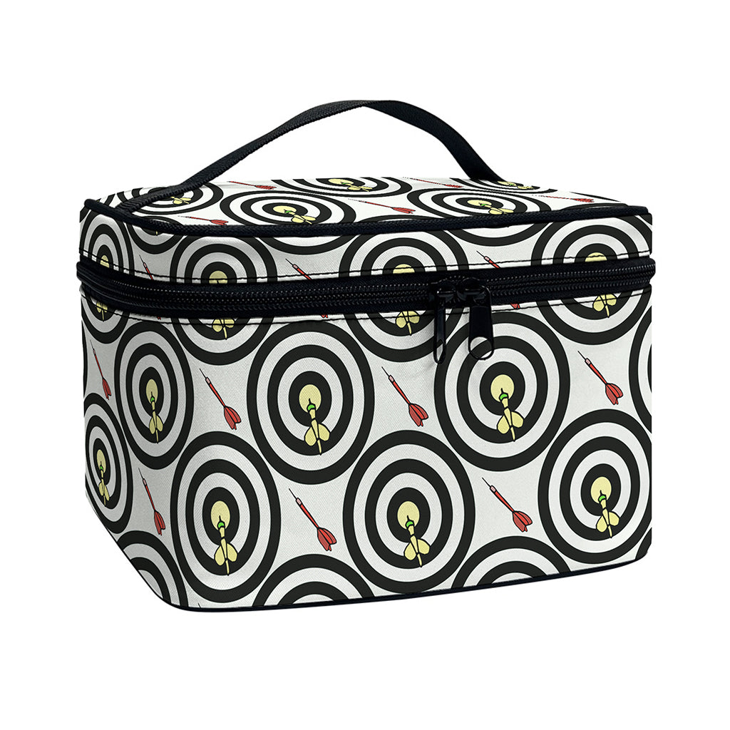 Dartboard Cartoon Pattern Print Travel Makeup Bag