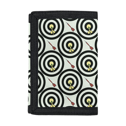 Dartboard Cartoon Pattern Print Trifold Wallet