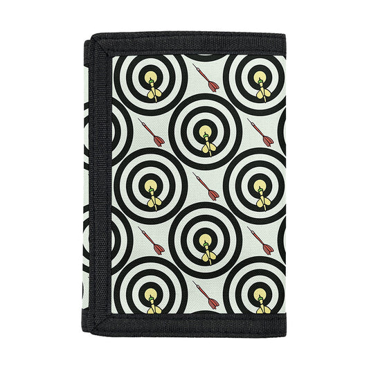 Dartboard Cartoon Pattern Print Trifold Wallet