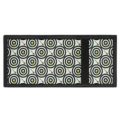 Dartboard Cartoon Pattern Print Trifold Wallet