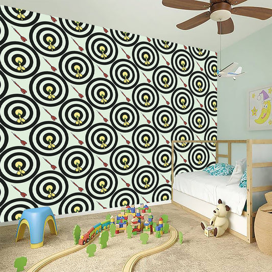 Dartboard Cartoon Pattern Print Wall Sticker