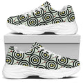 Dartboard Cartoon Pattern Print White Chunky Shoes