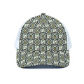 Dartboard Cartoon Pattern Print White Mesh Trucker Hat
