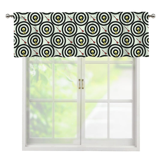Dartboard Cartoon Pattern Print Window Valance