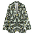 Dartboard Cartoon Pattern Print Women's Cotton Blazer