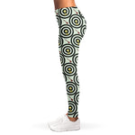 Dartboard Cartoon Pattern Print Women's Leggings