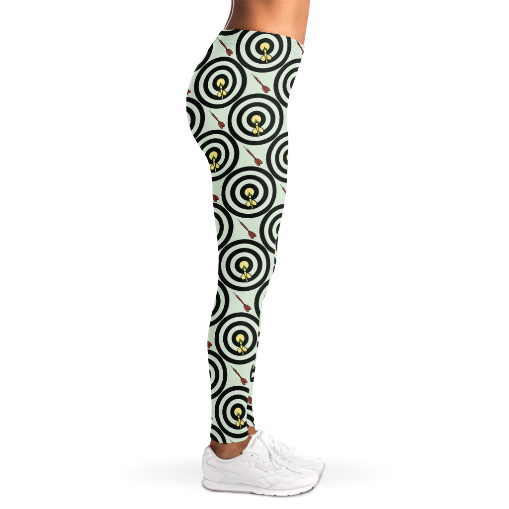 Dartboard Cartoon Pattern Print Women's Leggings