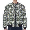 Dartboard Cartoon Pattern Print Zip Sleeve Bomber Jacket