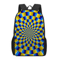 Dartboard Moving Optical Illusion 17 Inch Backpack