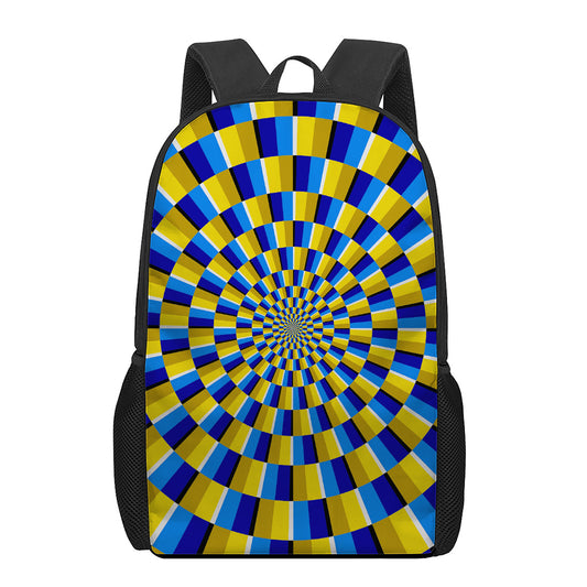 Dartboard Moving Optical Illusion 17 Inch Backpack