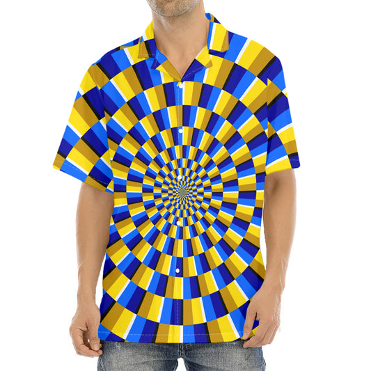 Dartboard Moving Optical Illusion Aloha Shirt