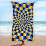 Dartboard Moving Optical Illusion Beach Towel
