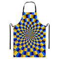 Dartboard Moving Optical Illusion Bib Apron With Pocket