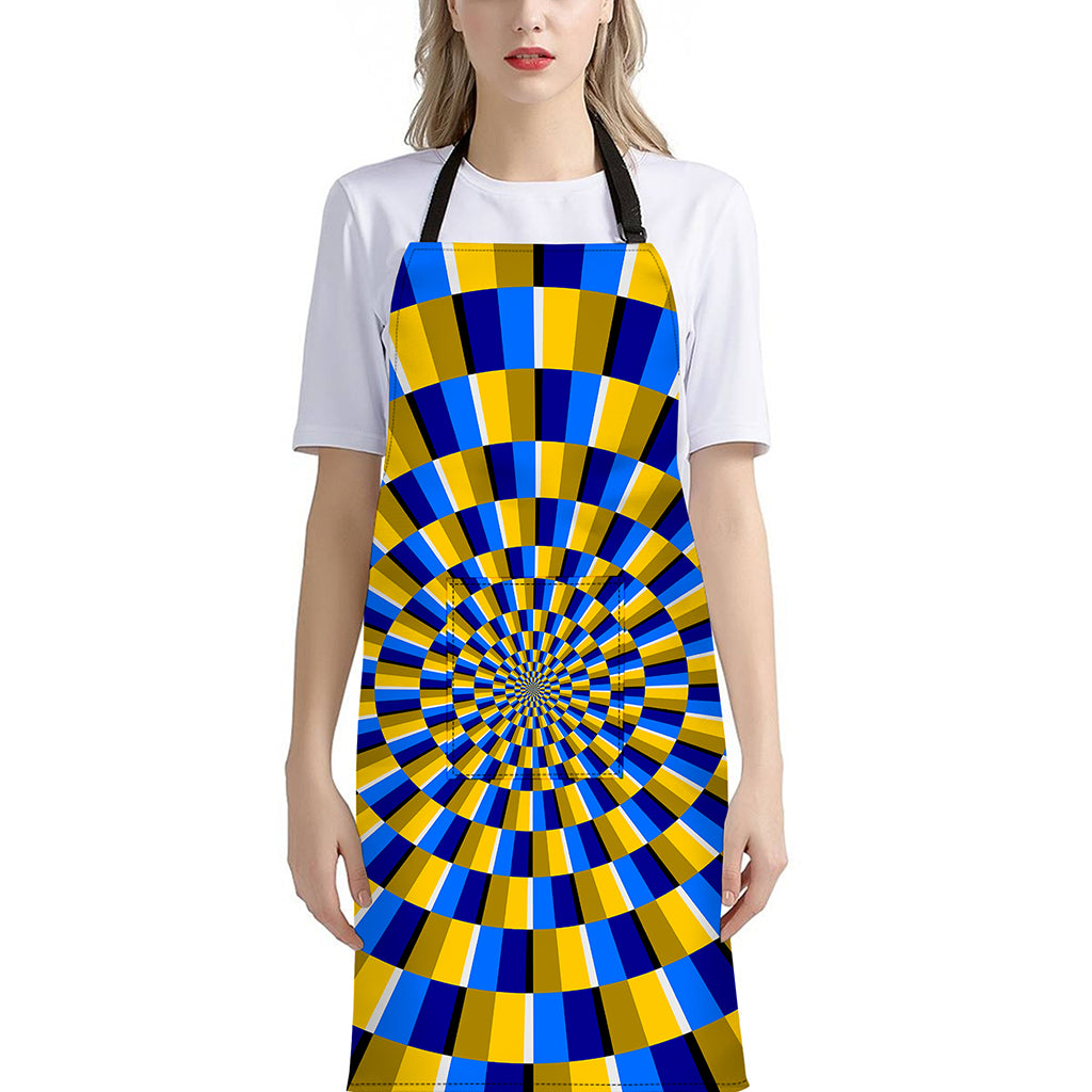 Dartboard Moving Optical Illusion Bib Apron With Pocket