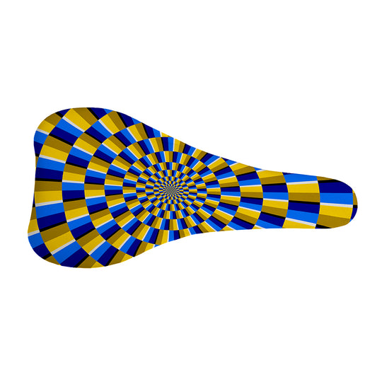 Dartboard Moving Optical Illusion Bicycle Seat Cover