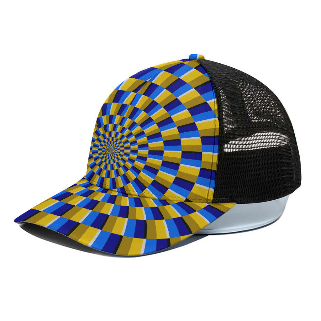 Dartboard Moving Optical Illusion Black Mesh Trucker Cap