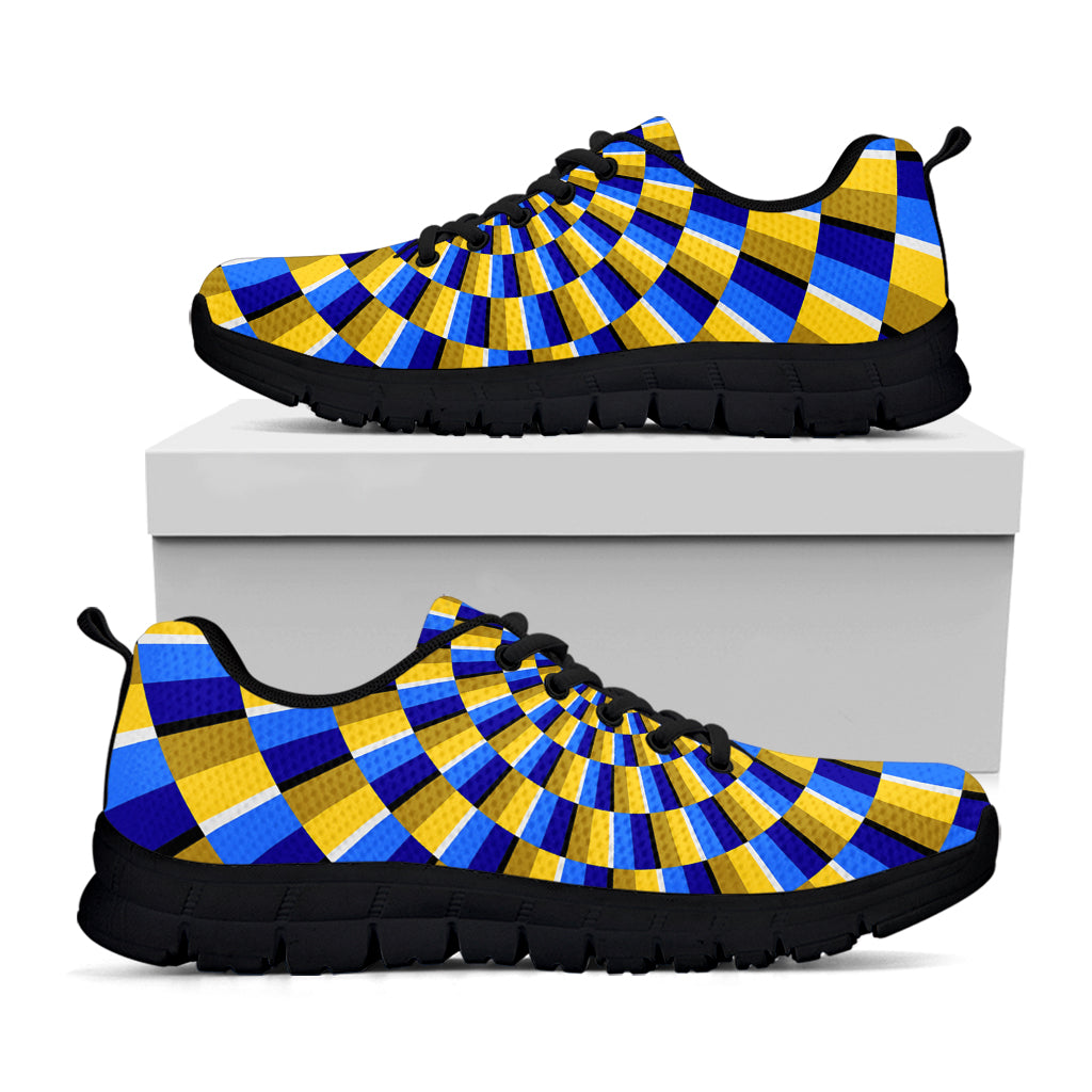 Dartboard Moving Optical Illusion Black Running Shoes