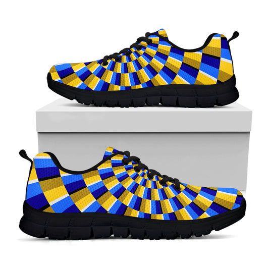 Dartboard Moving Optical Illusion Black Running Shoes