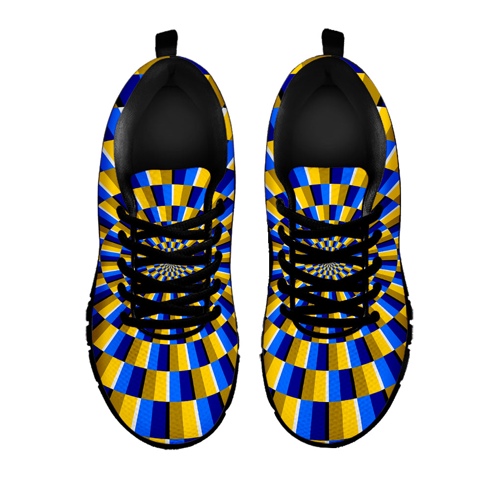 Dartboard Moving Optical Illusion Black Running Shoes